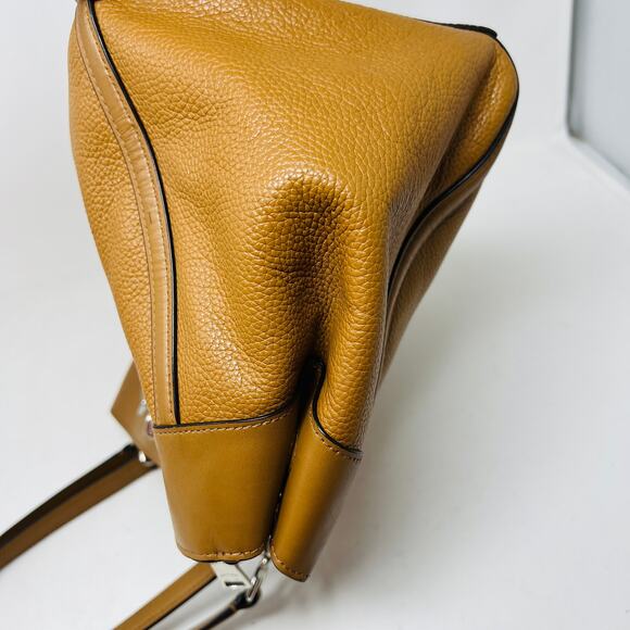 Coach Turnlock Edie Bag Tan Silver Hobo Pebble Leather DIY Handles - Picture 7 of 15